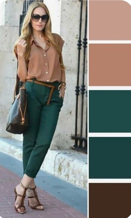 بهترین رنگ ها برای ست کردن با شلوار سبز