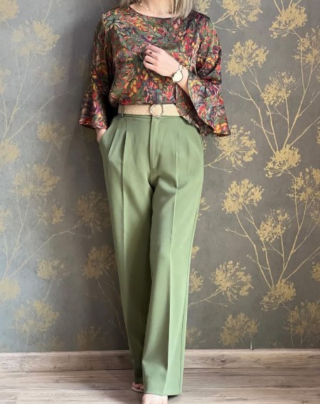 ایده هایی برای ست کردن با شلوار سبز