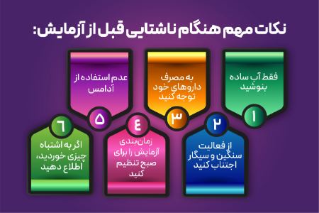 برای چه آزمایش ها باید ناشتا بود؟ برای چه آزمایش ها باید ناشتا بود؟