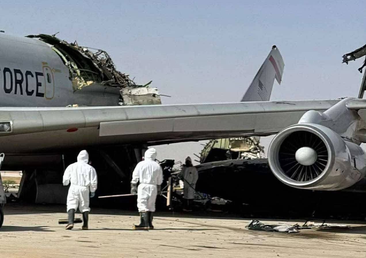 تصاویر هواپیمای آواکس‌ای۳ آمریکایی نابود شده منتشر شد/ کلش ریپورت گزارش کرد + تصاویر