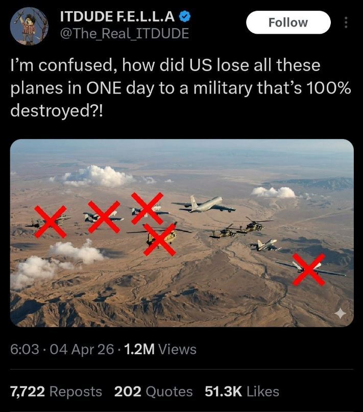 توییت یک کاربر آمریکایی درباره ارتش ایران ۱.۲ میلیون بازدید گرفت + عکس توییت یک کاربر آمریکایی درباره ارتش ایران ۱.۲ میلیون بازدید گرفت + عکس